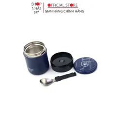 Bình ủ cháo giữ nhiệt kèm muỗng 400ml màu xanh navy Nội Địa Nhật Bản Kokubo