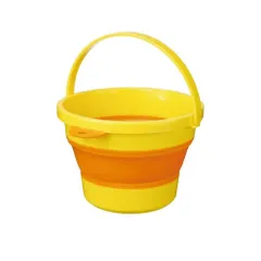 Xô mềm mini gấp gọn inomata cao cấp 3,7L màu vàng - Nội địa Nhật Bản