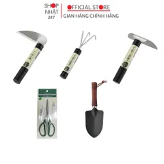 Bộ 5 món làm vườn cào, cuốc, xẻng mini cho chậu cây cảnh bonsai nội địa Nhật Bản Nakaya