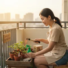Bộ 5 món làm vườn cào, cuốc, xẻng mini cho chậu cây cảnh bonsai nội địa Nhật Bản Nakaya