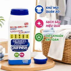 Bột khử mùi quần áo Pix OxyFinish khử mùi mồ hôi, ẩm mốc trên quần áo 600g Nội địa Nhật Bản