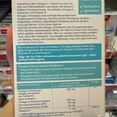 Omega-3 + Vitamin D3 KIDS Doppelherz cho bé dạng thạch nhai hộp 27 viên
