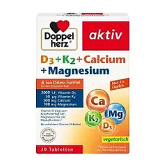 Viên uống bổ sung Canxi magie D3+K2+Calcium+Magnesium Doppelherz 30 Viên