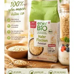 Yến mạch hữu cơ Ener BiO Hafer Flocken Rossmann gói 500g, hàng Đức date mới