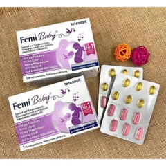 [Xách Tay Đức] Viên uống vitamin cho bà bầu Tetesept Femi Baby - Hộp 60 V