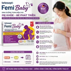 [Xách Tay Đức] Viên uống vitamin cho bà bầu Tetesept Femi Baby - Hộp 60 V