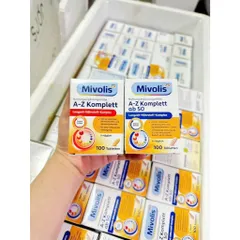 Viên uống bổ sung Vitamin tổng hợp A-Z Mivolis Hộp 100 viên cho người dưới 50 ,trên 50 tuổi - Hàng Đức