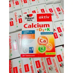 Viên uống bổ sung Canxi Calcium1200 D3+K Doppelherz hàng Đức - Hộp 30 viên