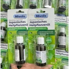 Tinh dầu thảo dược bạc hà Japanisches Heilpflanzenöl Mivolis giúp giảm căng thẳng, mệt mỏi, nhức đầu, lọ 30ml