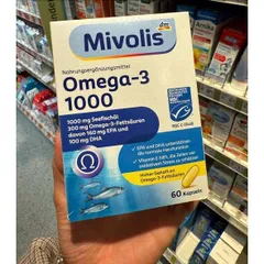Dầu cá Omega-3 Mivolis 1000mg - Hộp 60v - Hàng nội địa Đức