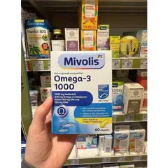 Dầu cá Omega-3 Mivolis 1000mg - Hộp 60v - Hàng nội địa Đức