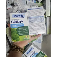[Hàng Đức] Viên uống bổ não Ginkgo Mivolis, giảm stress, tăng cường trí nhớ, hộp 40 viên