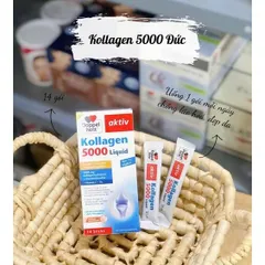 Collagen nước Doppelherz Aktiv Kollagen 5000 Liquid – Hỗ trợ xương khớp, da, tóc – Hộp 14 gói
