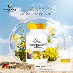 Viên uống tinh dầu hoa anh thảo Warnke Nachtkerzenol  - Viên uống đẹp da, cân bằng nội tiết