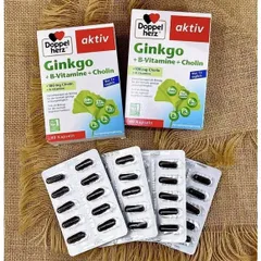 Viên uống bổ não Ginkgo Doppelherz hỗ trợ tăng cường tuần hoàn não và cải thiện trí nhớ (Hộp 40 viên)