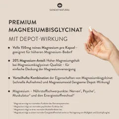 Magie hữu cơ Sunday Natural Magnesium Glycinat Depot 150 mg, 120 viên
