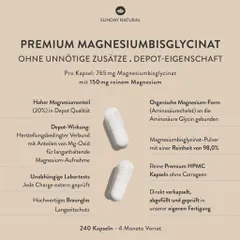 Magie hữu cơ Sunday Natural Magnesium Glycinat Depot 150 mg, 120 viên
