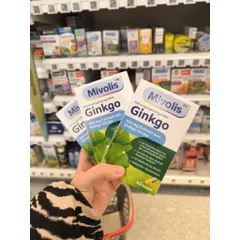 [Hàng Đức] Viên uống bổ não Ginkgo Mivolis, giảm stress, tăng cường trí nhớ, hộp 40 viên