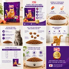 Thức Ăn Hạt Cho Mèo iOiShi Vị Cá Hồi & Thịt Gà – Protein 36% – Hạt Dinh Dưỡng Cho Mèo Trưởng Thành