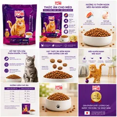 Thức Ăn Hạt Cho Mèo iOiShi Vị Cá Hồi & Thịt Gà – Protein 36% – Hạt Dinh Dưỡng Cho Mèo Trưởng Thành