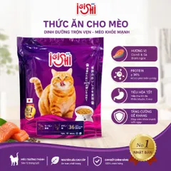 Thức Ăn Hạt Cho Mèo iOiShi Vị Cá Hồi & Thịt Gà – Protein 36% – Hạt Dinh Dưỡng Cho Mèo Trưởng Thành
