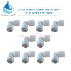 10 Cút Đầu Bơm Nối Nhanh, vặn ren cho máy lọc(Cút nối máy bơm 24v)