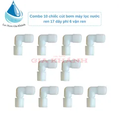10 Cút Đầu Bơm Nối Nhanh, vặn ren cho máy lọc(Cút nối máy bơm 24v)