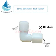 10 Cút Đầu Bơm Nối Nhanh, vặn ren cho máy lọc(Cút nối máy bơm 24v)