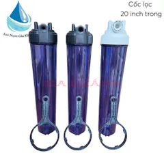 Cốc lọc thô 20 inch trong không kèm lõi lọc