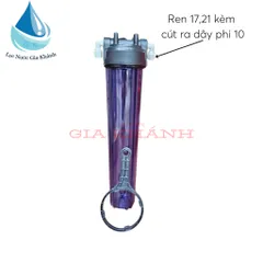 Cốc lọc thô 20 inch trong không kèm lõi lọc