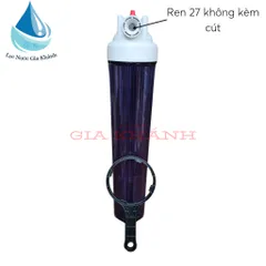 Cốc lọc thô 20 inch trong không kèm lõi lọc