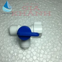 Van chia nước nhựa nối nhanh ren 21, ra dây phi 6 hoặc phi 10