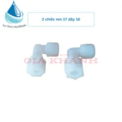 2 chiếc co ren ngoài 17,21 ra ống phi 10