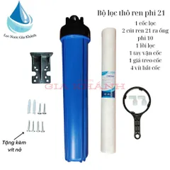 Bộ cốc lọc thô 20 inch kèm lõi bông và 2 cút nước