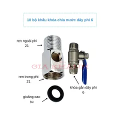 Combo 10 bộ khẩu chia, khóa nước, bộ chia nước cho máy lọc nước