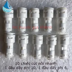 combo 10 cút nối nhanh 2 đầu dây phi 10-phi 6