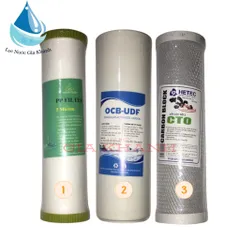 Bộ 3 Lõi Lọc Nước Số 1, 2, 3 - Lõi PP, Lõi OCB, Lõi Carbon Block