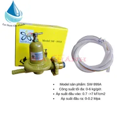 Combo van gas công nghiệp kèm 1,5 mét dây gas + siết dây
