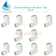 Combo 10 chiếc cút góc 1 đầu dây 6, 1 đầu dây 10