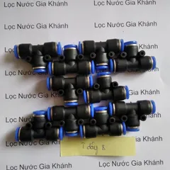 10 Khớp nối nhanh,chữ T, Y, góc,nối thẳng Nhựa PE cao cấp-Size 8mm phun sương