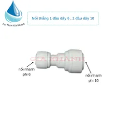 Combo 10 chiếc cút nối thẳng chuyển đổi dây phi 6 sang phi 10