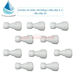 Combo 10 chiếc cút nối thẳng chuyển đổi dây phi 6 sang phi 10