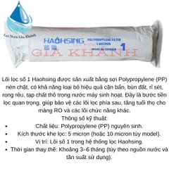 combo 4 lõi lọc haohsing hàng chính hãng đài loan