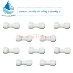Combo 10 chiếc cút nối thẳng 2 đầu dây 6