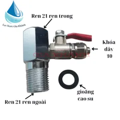 Khóa chia nước ren 21 dây 6 hoặc 10 máy lọc nước.