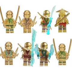 Bộ 8 Nhân Vật Ninja Lắp Ráp Mini Hình Đa Dạng, Chất Liệu Nhựa Bền