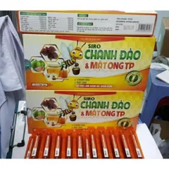 Siro Chanh đào mật ong TP Siro ong vàng gói giảm ho, giảm viêm họng hết khò khòe 