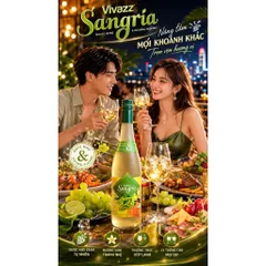 Vivazz Sangria Light White Wine- Rượu Trái Cây Nho Xanh 4%độ