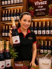 Nước Trái Cây Có Ga Vivazz (Nho Tím ) - Vivazz 750mil