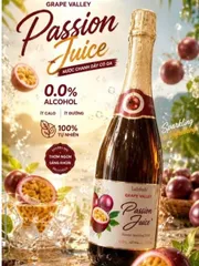 Nước Trái Cây Ladofoods - Nước Chanh Dây Có Ga Grape Valley 750mil